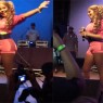 Video : Lil’ Kim Splashes On A French Rose Colored Camel Toe Outfit In Arizona