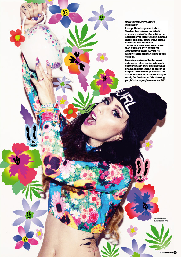 kreayshawn front magazine photo shoot